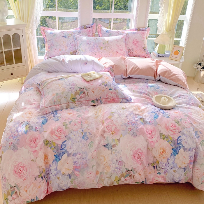 91家纺网 家纺一手货源 找家纺 星期三家纺 2026款1月新款铂金全棉13372四件套 竹息