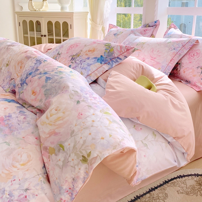 91家纺网 家纺一手货源 找家纺 星期三家纺 2026款1月新款铂金全棉13372四件套 竹息