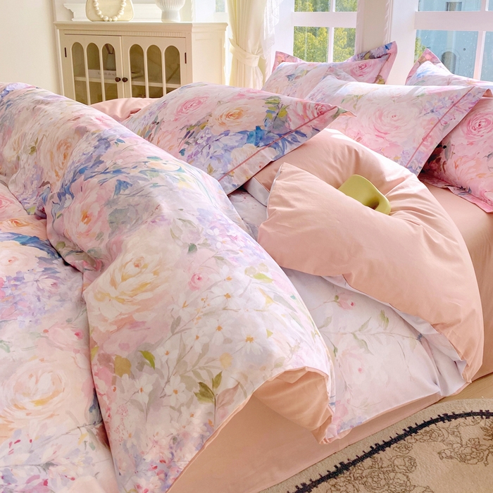 91家纺网 家纺一手货源 找家纺 星期三家纺 2026款1月新款铂金全棉13372四件套 竹息