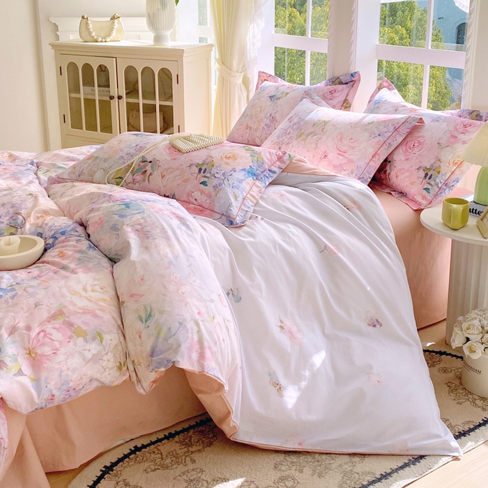 91家纺网 家纺一手货源 找家纺 星期三家纺 2026款1月新款铂金全棉13372四件套 竹息