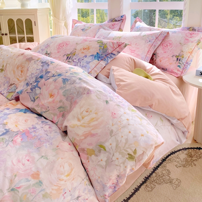 91家纺网 家纺一手货源 找家纺 星期三家纺 2026款1月新款铂金全棉13372四件套 竹息