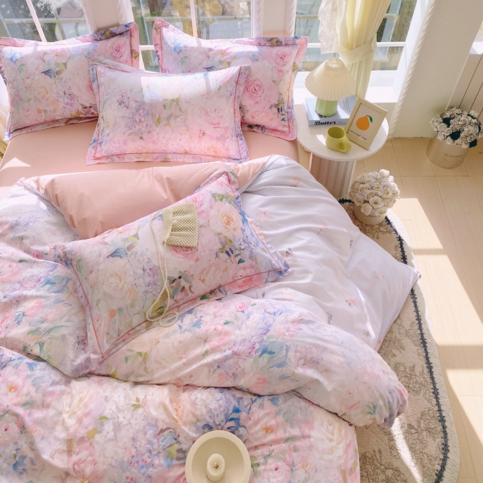 91家纺网 家纺一手货源 找家纺 星期三家纺 2026款1月新款铂金全棉13372四件套 竹息