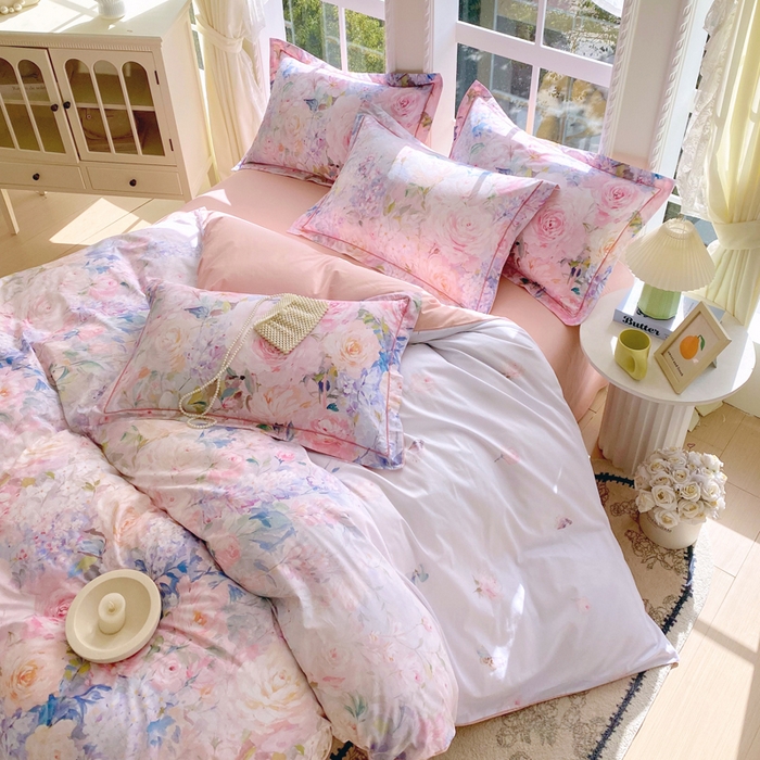 91家纺网 家纺一手货源 找家纺 星期三家纺 2026款1月新款铂金全棉13372四件套 竹息