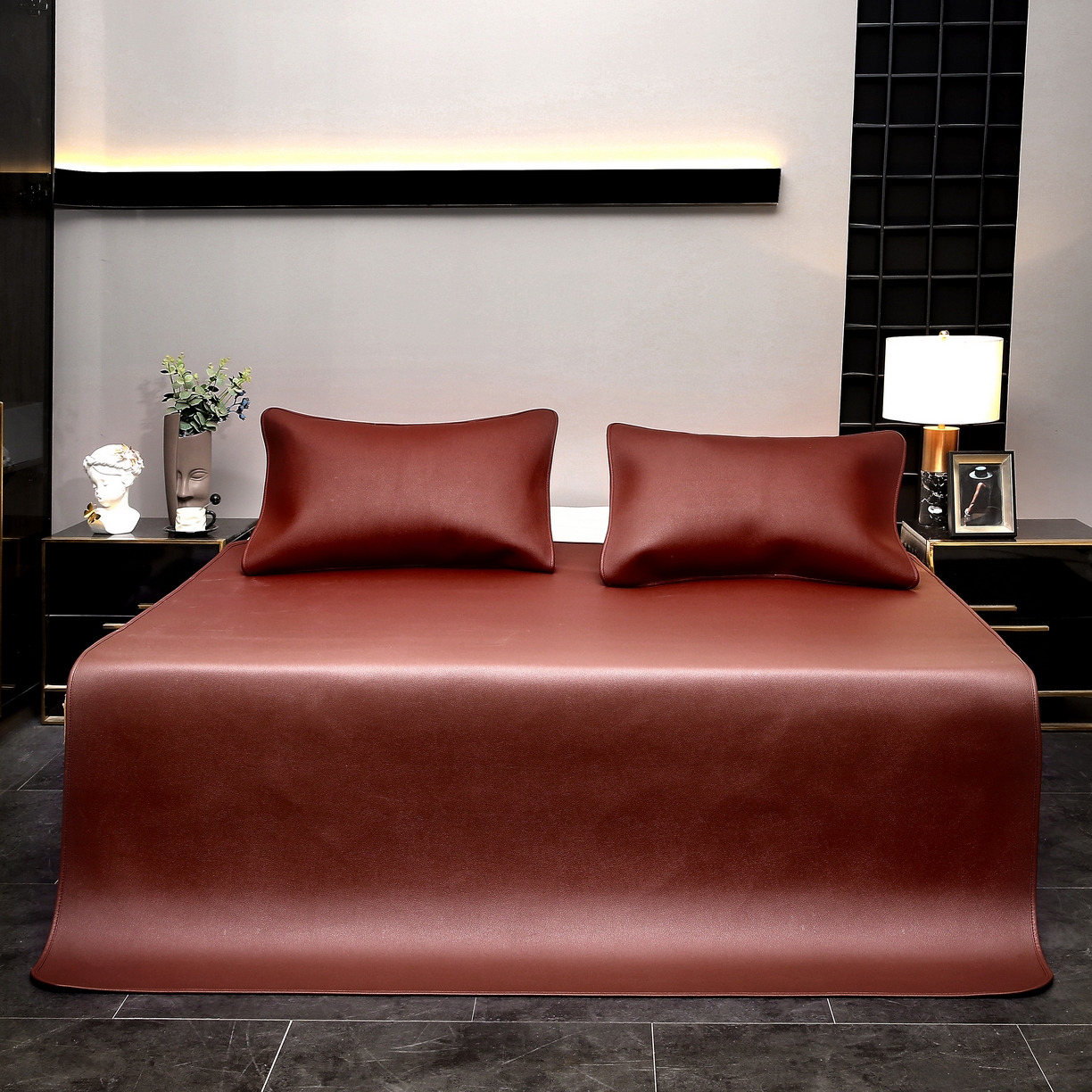 91家纺网 家纺一手货源 找家纺 （总）栩裕纺织 2026新款仿牛皮凉席软席