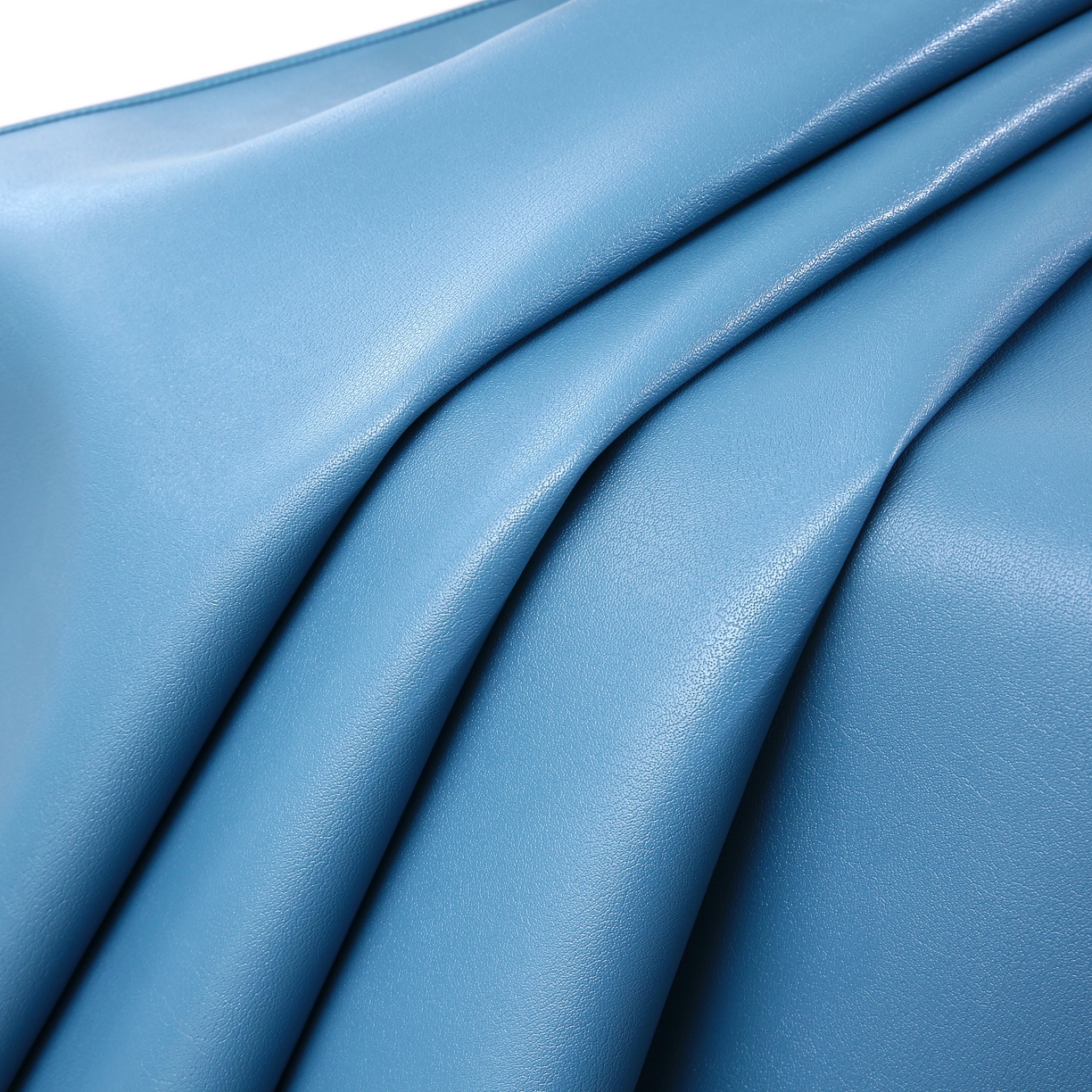 91家纺网 家纺一手货源 找家纺 栩裕纺织 2026新款仿牛皮凉席软席 天蓝色