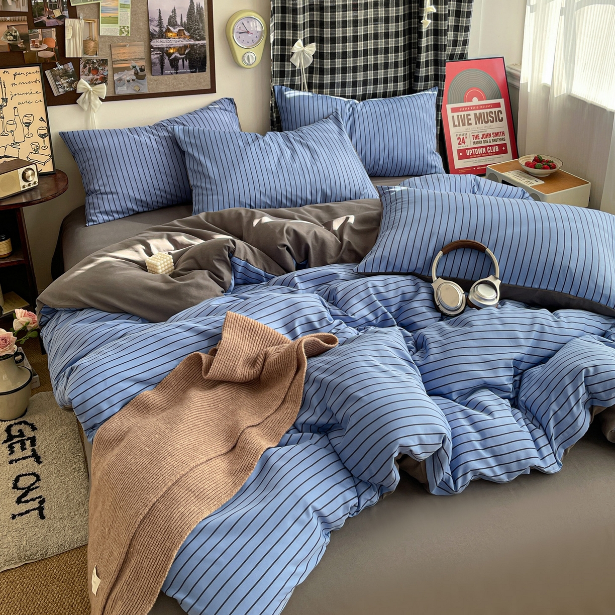 91家纺网 家纺一手货源 找家纺 (总) 赫然 2026新款水洗双层纱四件套