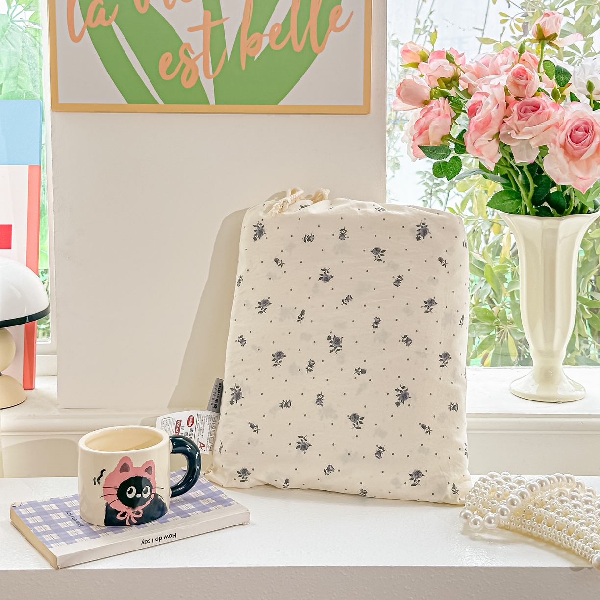 91家纺网 家纺一手货源 找家纺 斯卡诺家纺 2026新款春夏古法水洗仿棉云感纱四件套小布袋五件套 慕兮