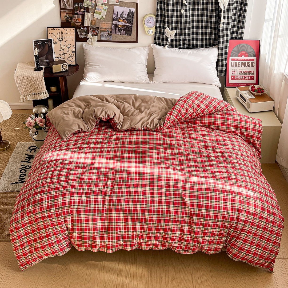 赫然 2026新款水洗双层纱单品被套 艾伦红格