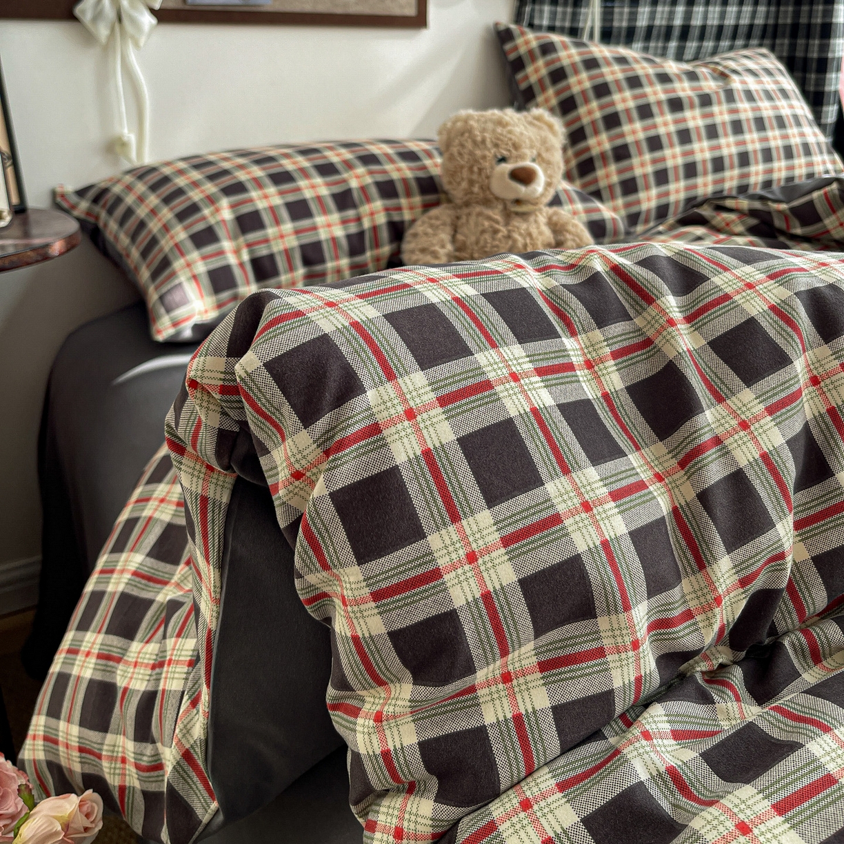 91家纺网 家纺一手货源 找家纺 赫然 2026新款水洗双层纱单品被套 旋律格