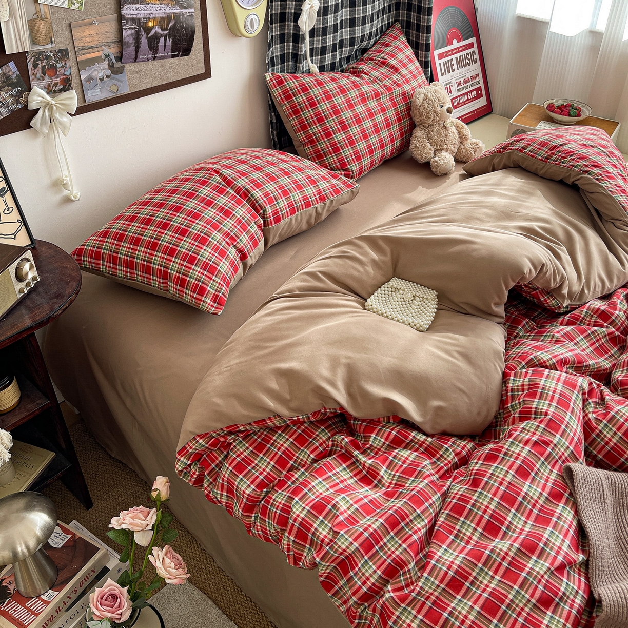 91家纺网 家纺一手货源 找家纺 赫然 2026新款A类针织水洗双层纱单枕套 艾伦红格