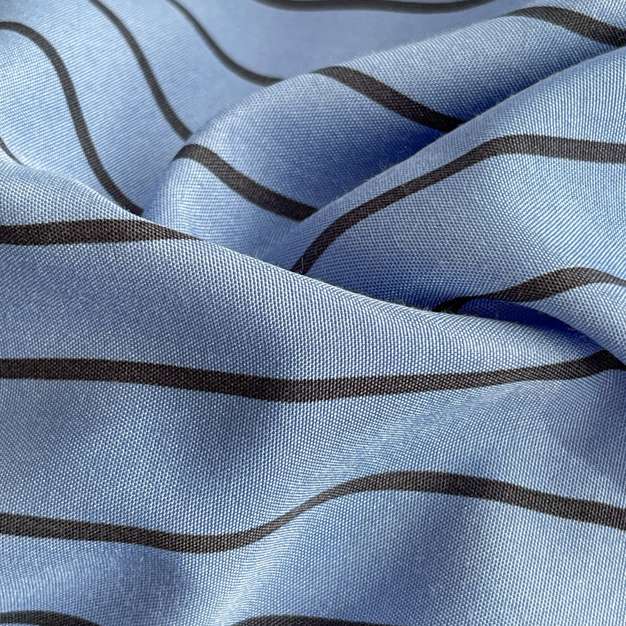 91家纺网 家纺一手货源 找家纺 赫然 2026新款A类针织水洗双层纱单枕套 宝蓝黑条