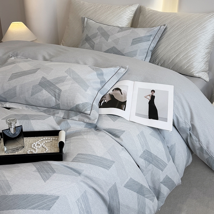 91家纺网 家纺一手货源 找家纺 遇安家纺 2026新款全棉活性印花四件套 格调人生