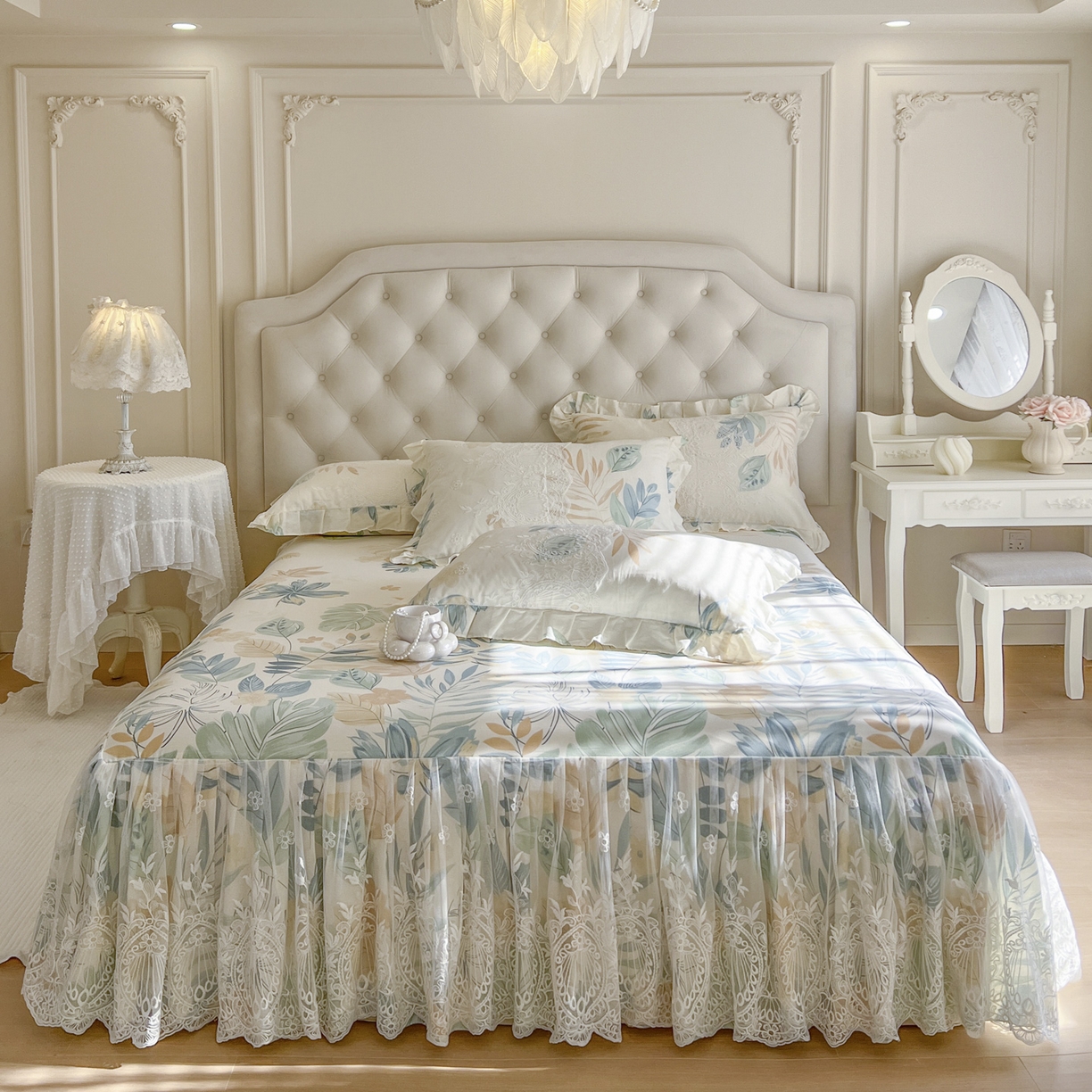 恋尚 2026新款全棉印花床笠式床裙（控价135起） 清夏