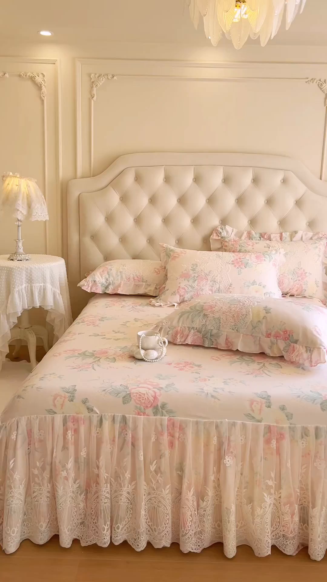 91家纺网 家纺一手货源 找家纺 恋尚 2026新款全棉印花床笠式床裙（控价135起） 茜雅