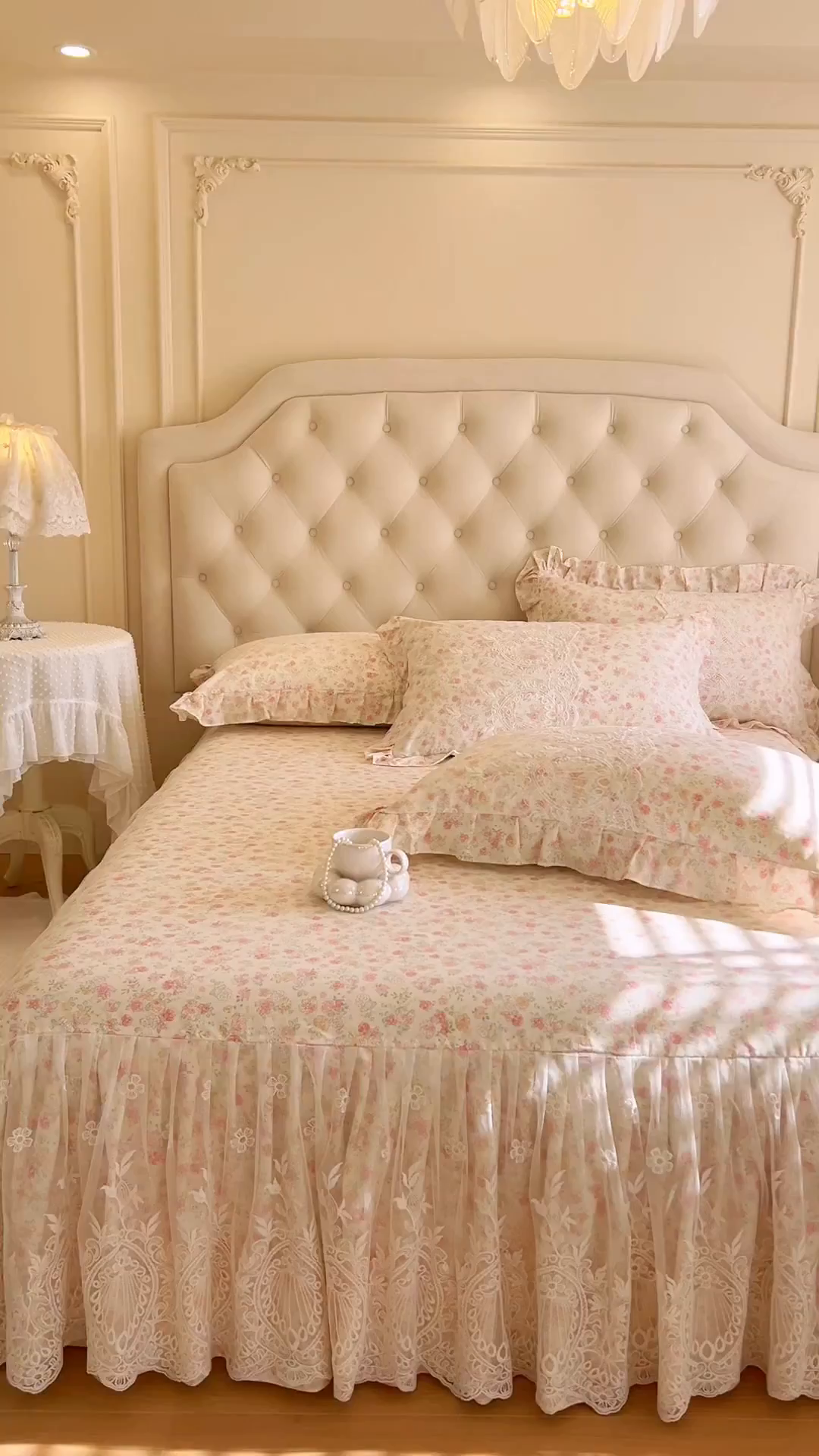 91家纺网 家纺一手货源 找家纺 恋尚 2026新款全棉印花床笠式床裙（控价135起） 花镜