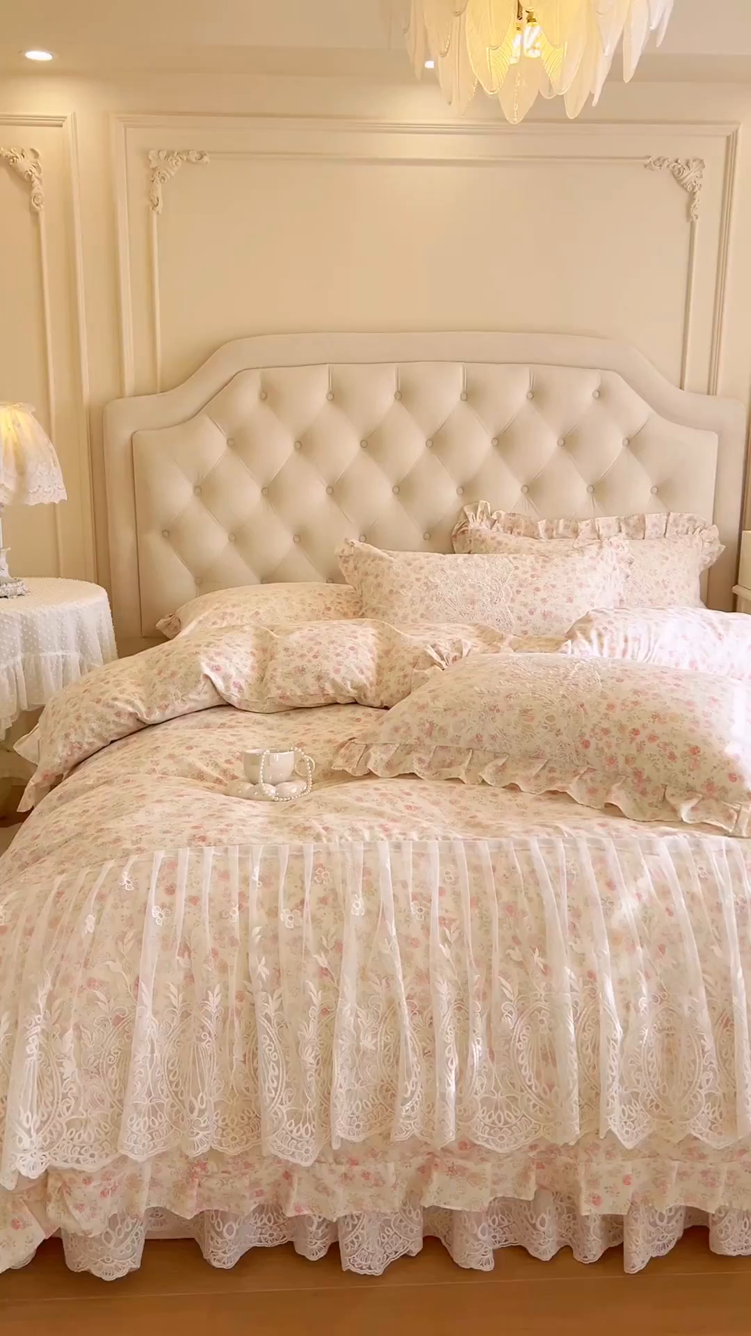 91家纺网 家纺一手货源 找家纺 恋尚 2026新款全棉印花床笠式裙四件套（控价268/278/288/298/288/298/308) 花镜