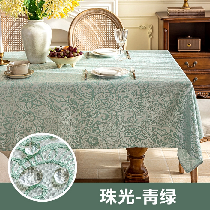 91家纺网 家纺一手货源 找家纺 （总）南通大梧纺织 2026新款防水提花珠光桌布