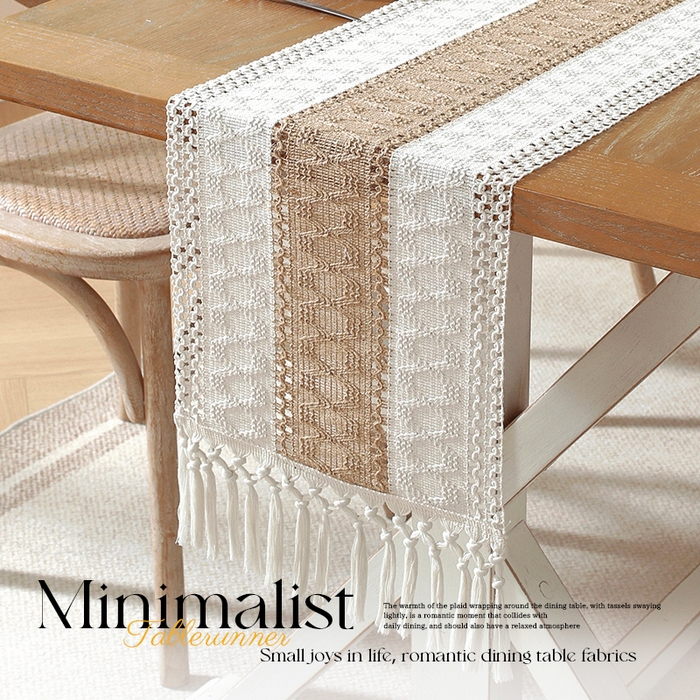 91家纺网 家纺一手货源 找家纺 （总）南通大梧纺织 2026新款宅寂风复古麻长须桌旗