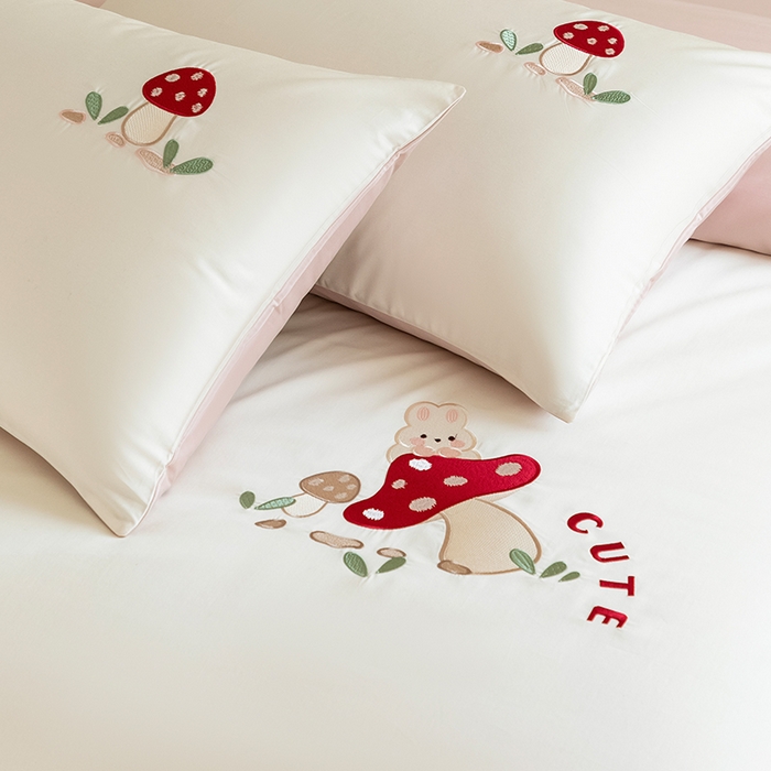 91家纺网 家纺一手货源 找家纺 （总）618家纺 2026新款A类60支全棉纯棉绣花四件套-牛油果系列