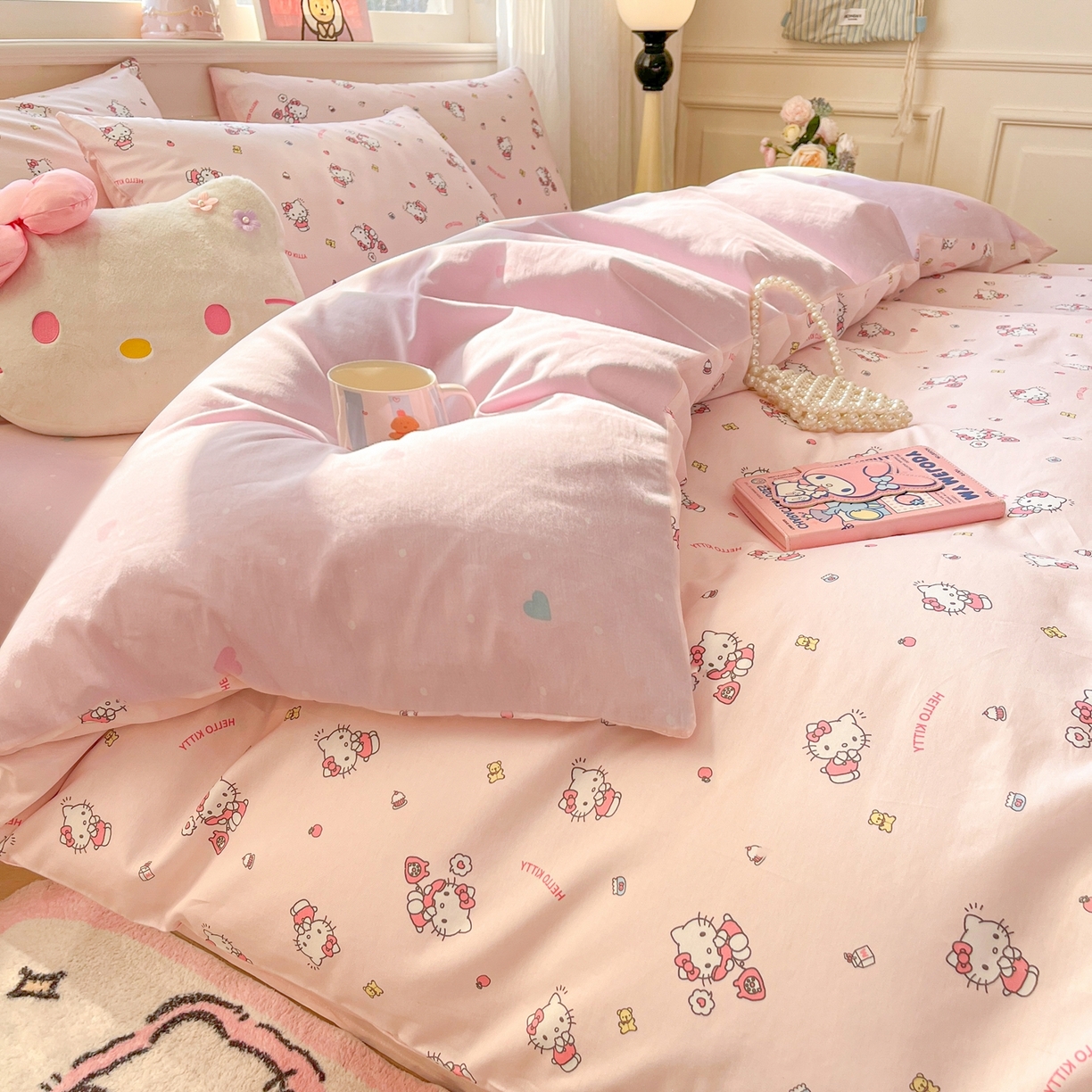 91家纺网 家纺一手货源 找家纺 （总）博雅 2026新款三丽鸥全棉纯棉小版印花四件套