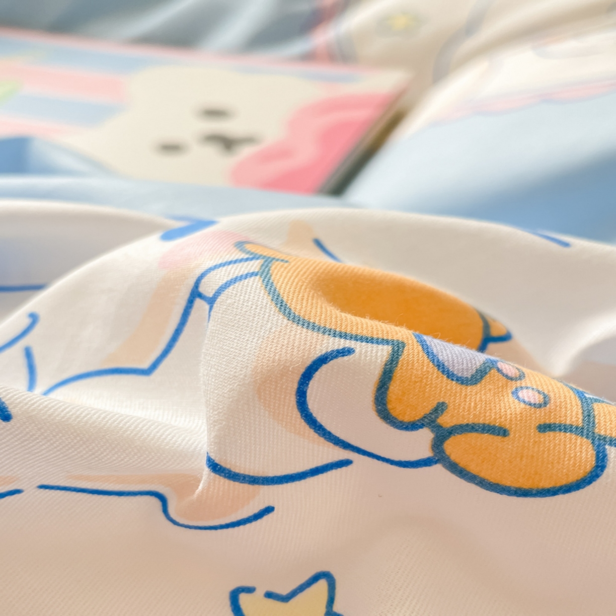 91家纺网 家纺一手货源 找家纺 博雅 2026新款三丽鸥全棉纯棉小版印花四件套 玉桂狗