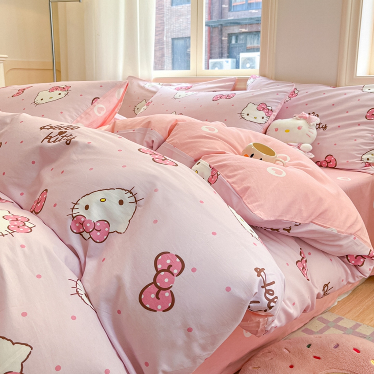 91家纺网 家纺一手货源 找家纺 （总）博雅 2026新款三丽鸥全棉纯棉小版印花四件套