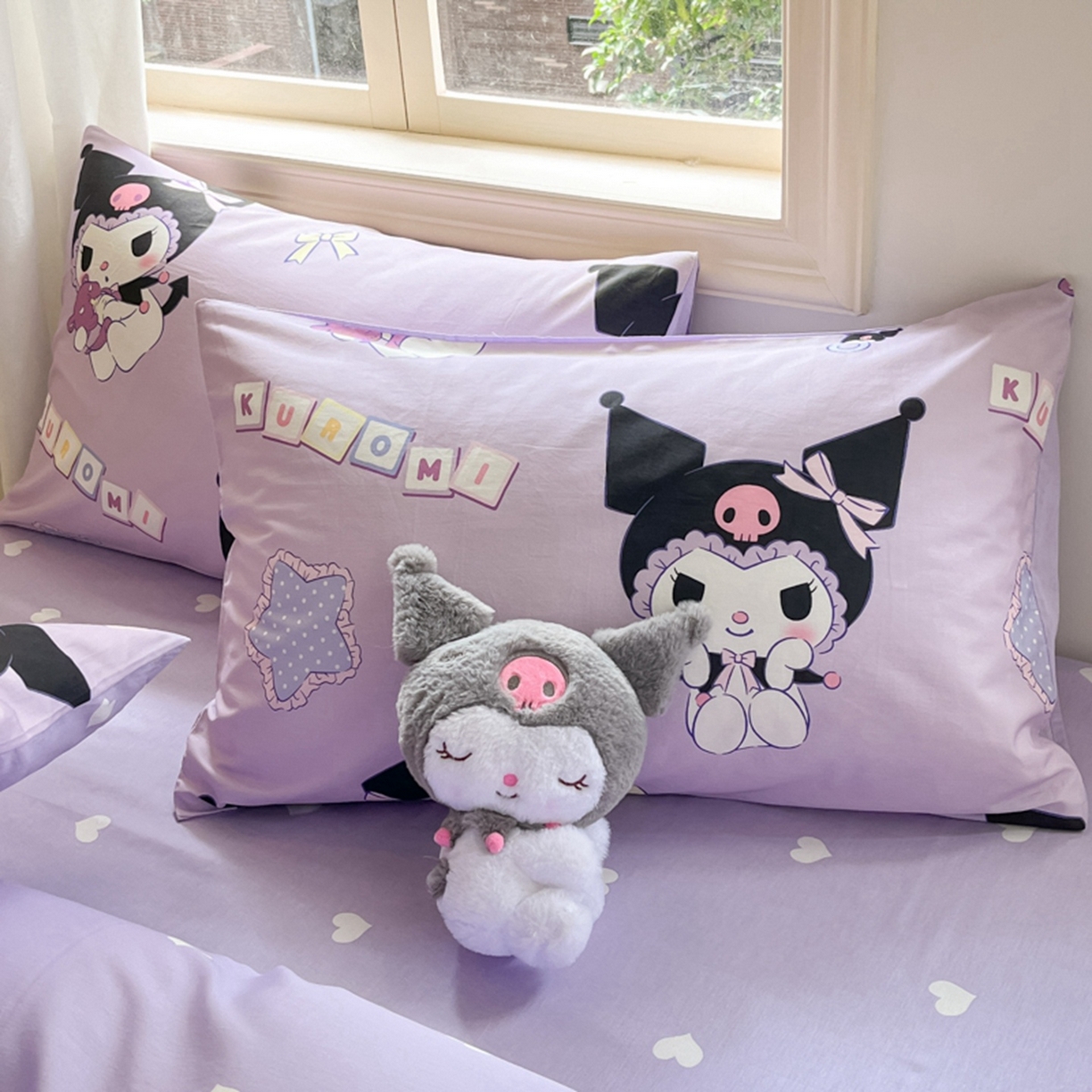 91家纺网 家纺一手货源 找家纺 博雅 2026新款三丽鸥全棉纯棉小版印花四件套 可爱库洛米