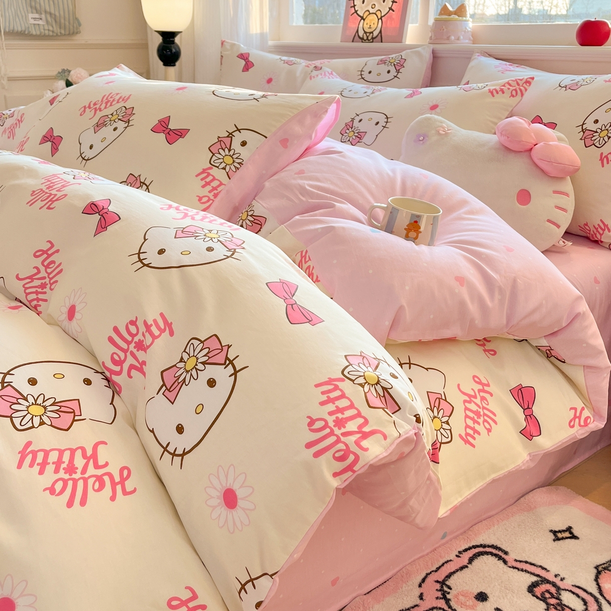 91家纺网 家纺一手货源 找家纺 （总）博雅 2026新款三丽鸥全棉纯棉小版印花四件套