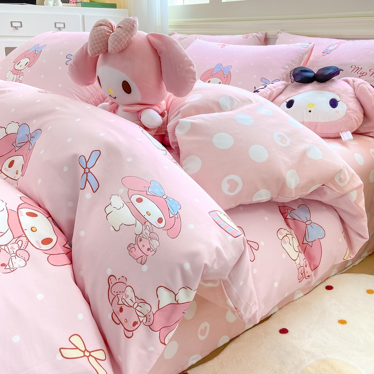 91家纺网 家纺一手货源 找家纺 （总）博雅 2026新款三丽鸥全棉纯棉小版印花四件套