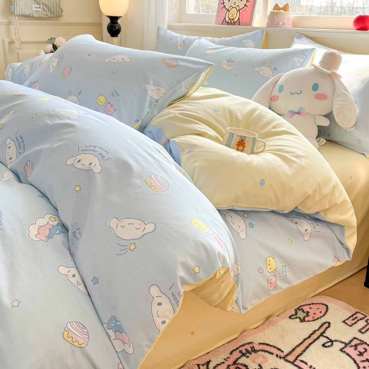 91家纺网 家纺一手货源 找家纺 （总）博雅 2026新款三丽鸥全棉纯棉小版印花四件套