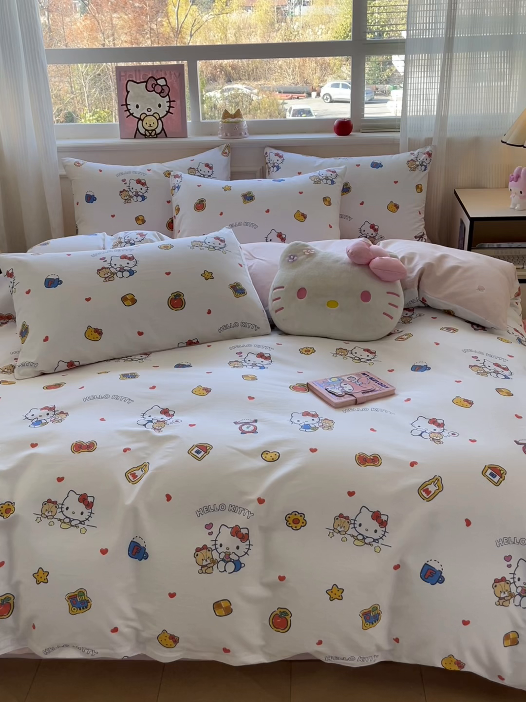 91家纺网 家纺一手货源 找家纺 博雅 2026新款三丽鸥全棉纯棉小版印花四件套 零食kt