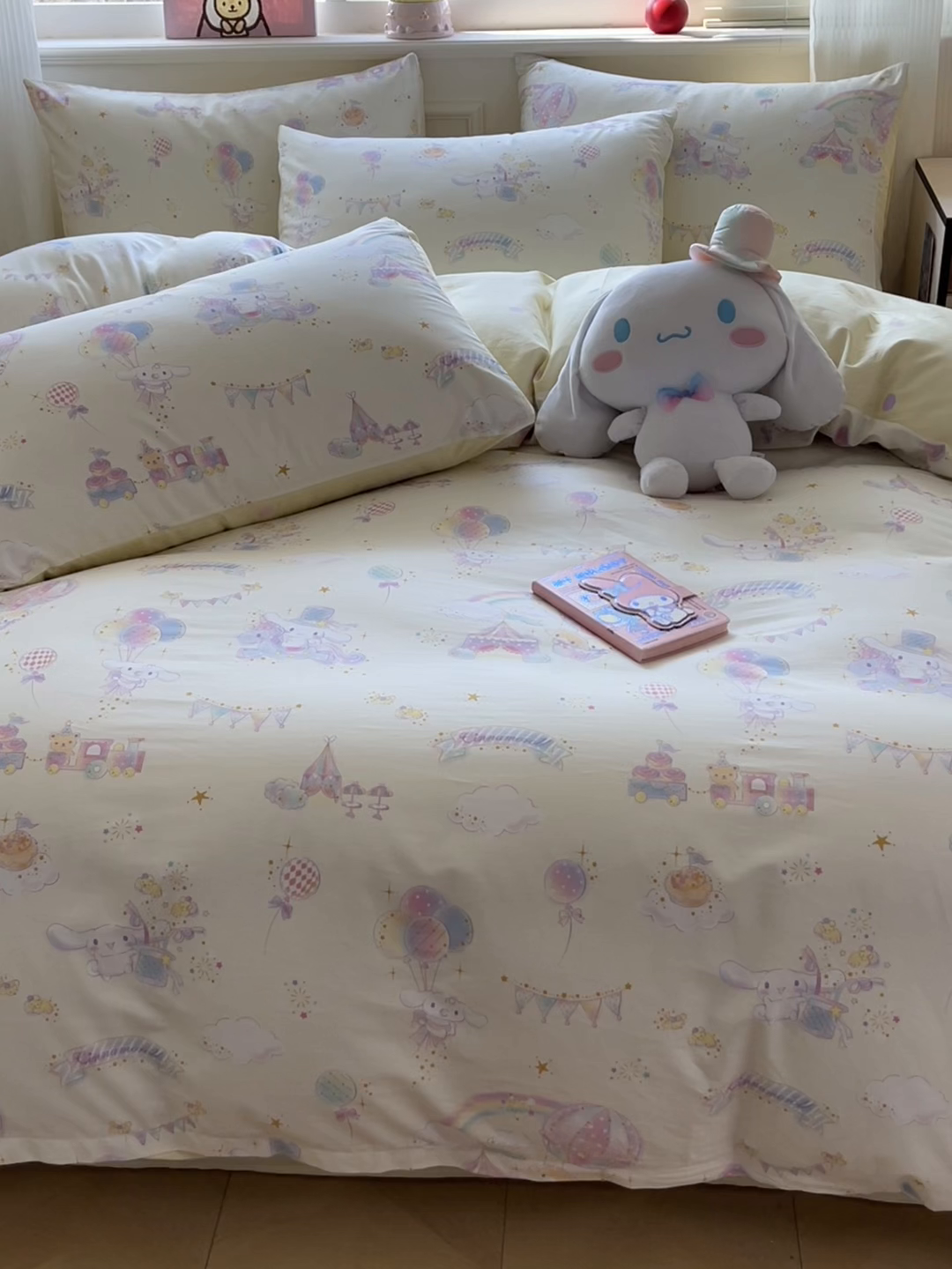 91家纺网 家纺一手货源 找家纺 博雅 2026新款三丽鸥全棉纯棉小版印花四件套 梦幻玉桂狗