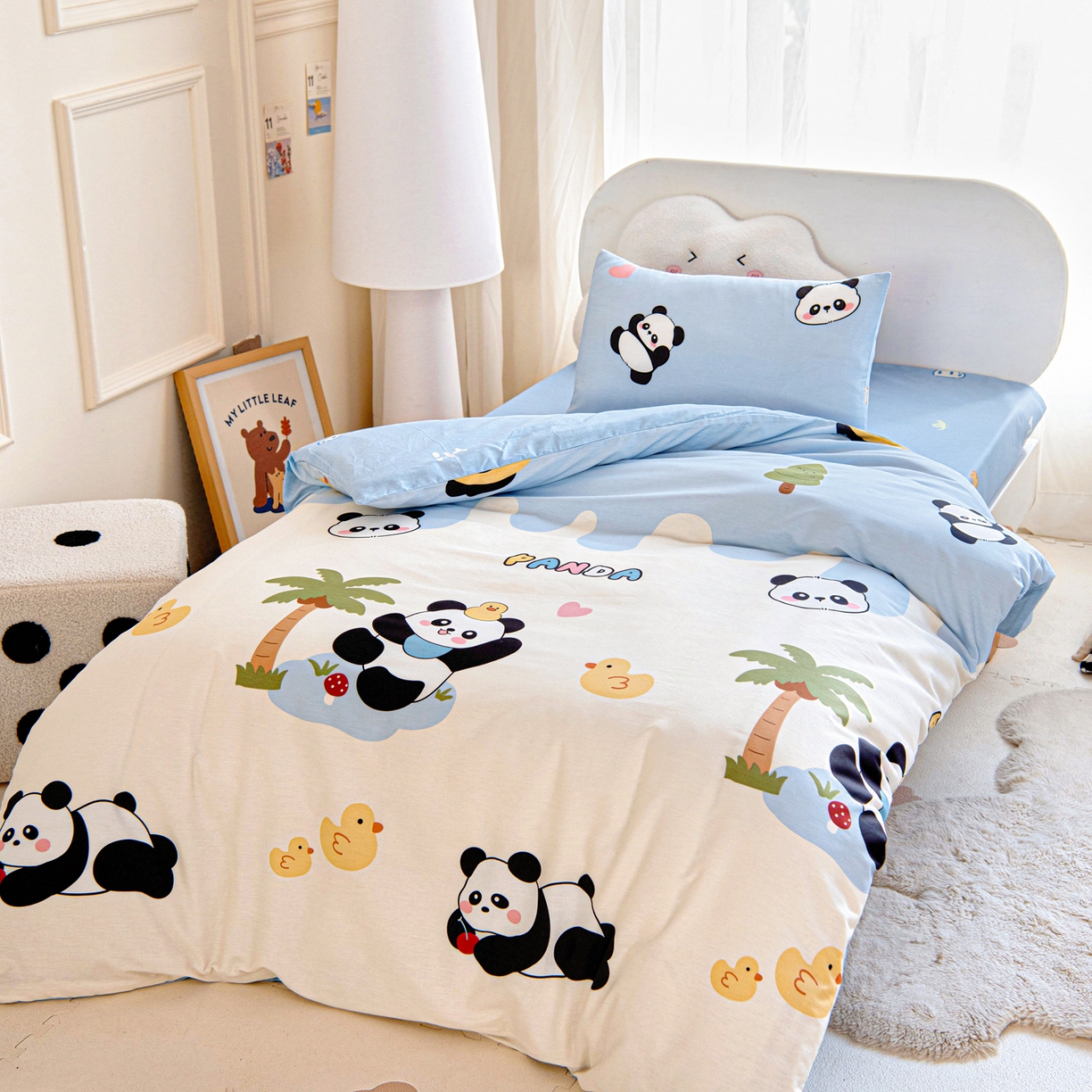 91家纺网 家纺一手货源 找家纺 乐秀家纺 2026新款全棉幼儿园被子三件套卡通纯棉被套被芯六件套 赛车世界