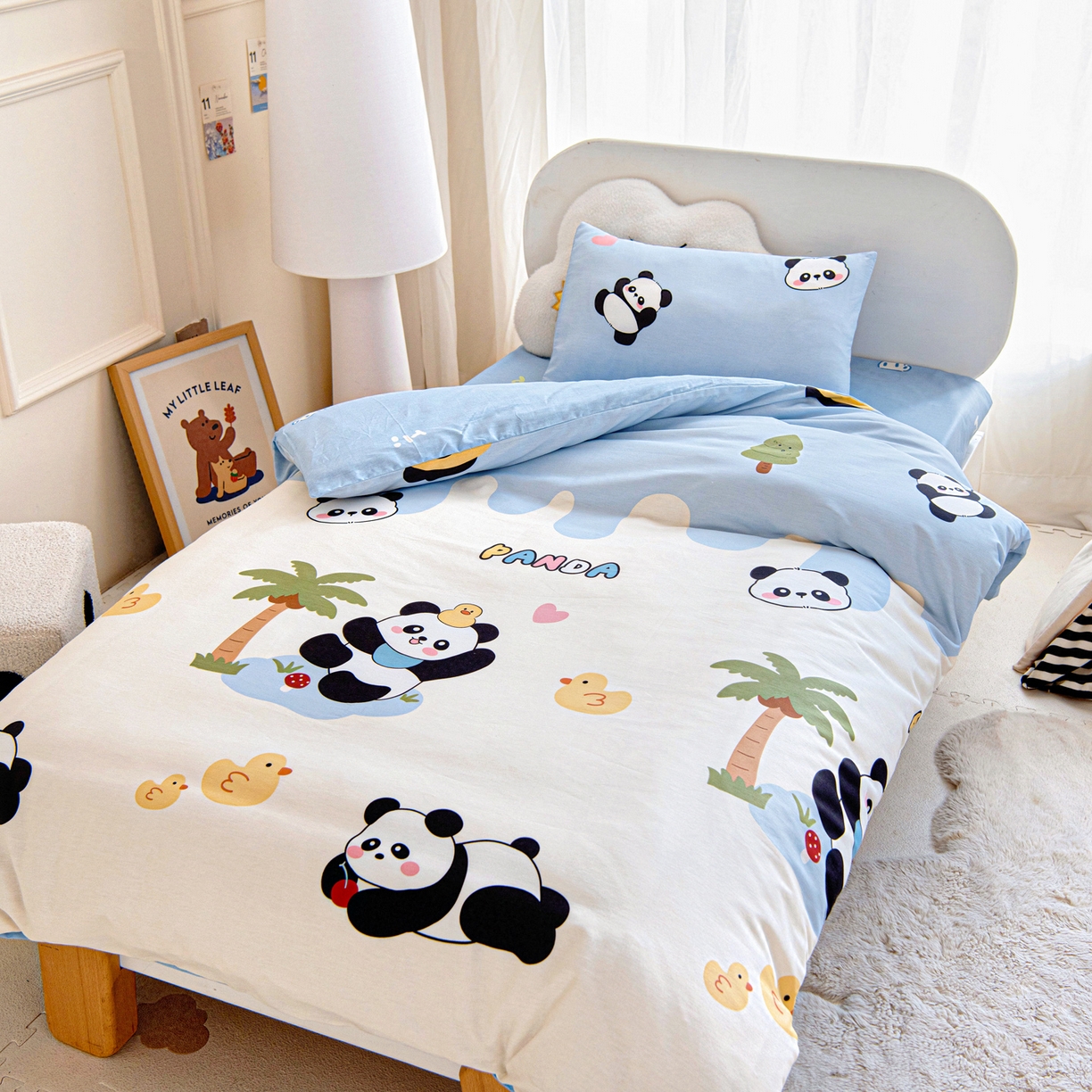 91家纺网 家纺一手货源 找家纺 乐秀家纺 2026新款全棉幼儿园被子三件套卡通纯棉被套被芯六件套 赛车世界