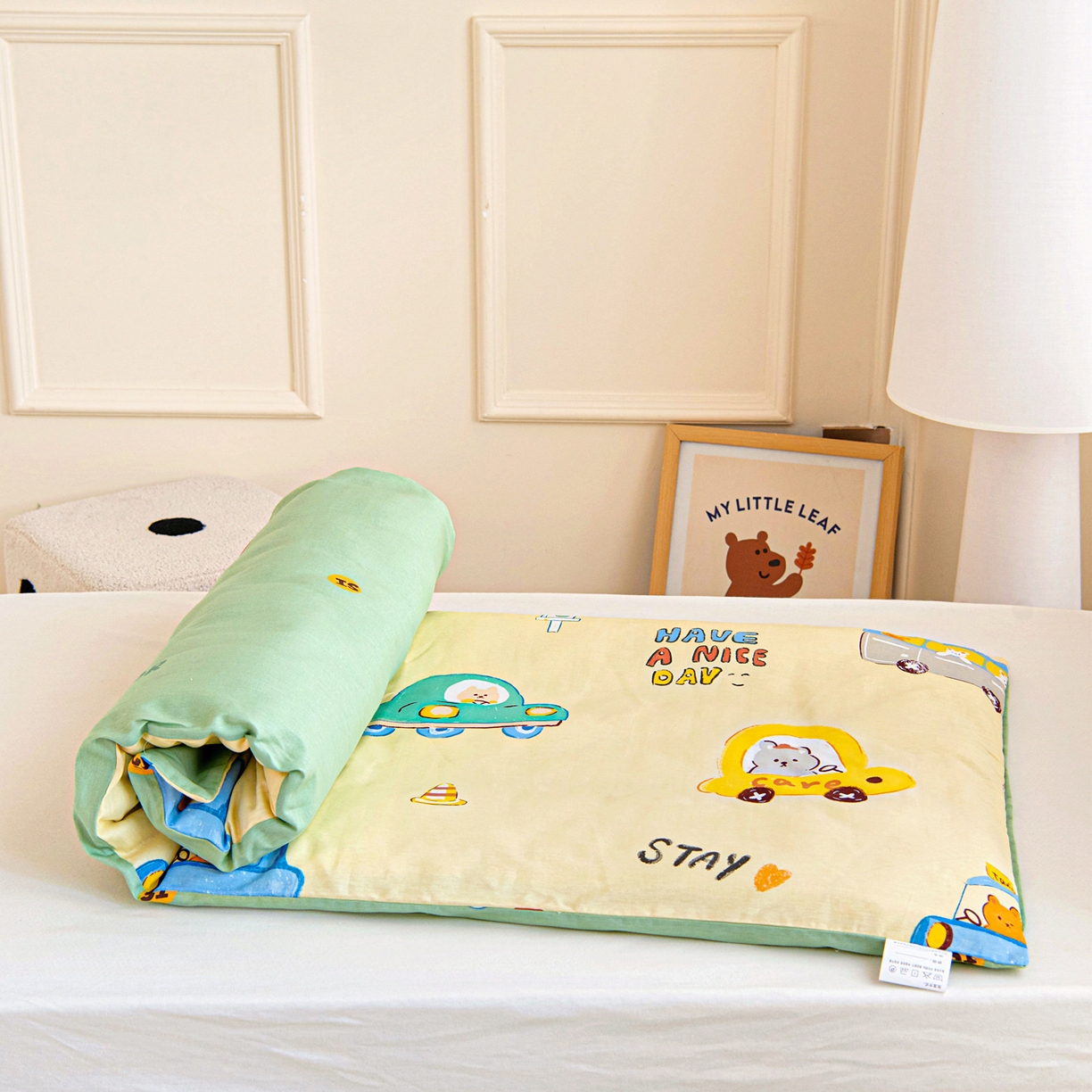 91家纺网 家纺一手货源 找家纺 乐秀家纺 2026新款全棉幼儿园被子三件套卡通纯棉被套被芯六件套 太空卫士