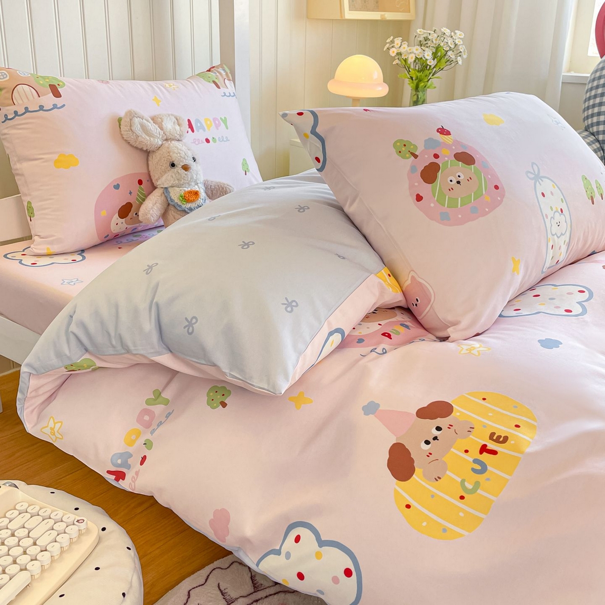 91家纺网 家纺一手货源 找家纺 （总）寻米 2026新款春夏13070印花三件套单品系列-单被套