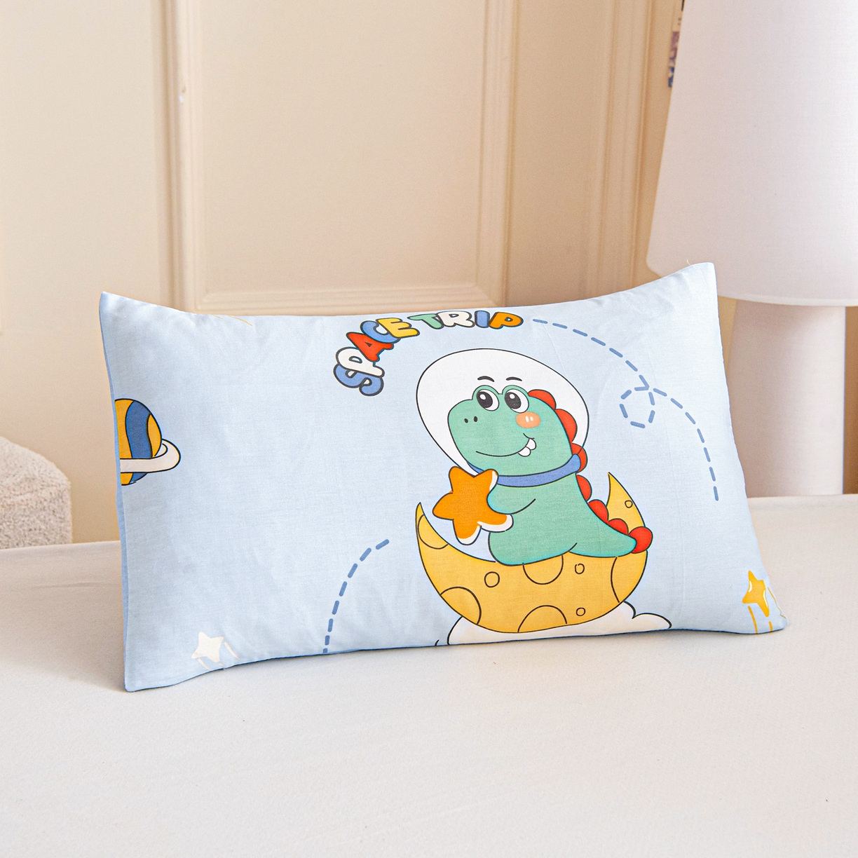 91家纺网 家纺一手货源 找家纺 乐秀家纺 2026新款全棉幼儿园被子三件套卡通纯棉被套被芯六件套 晚安宝贝