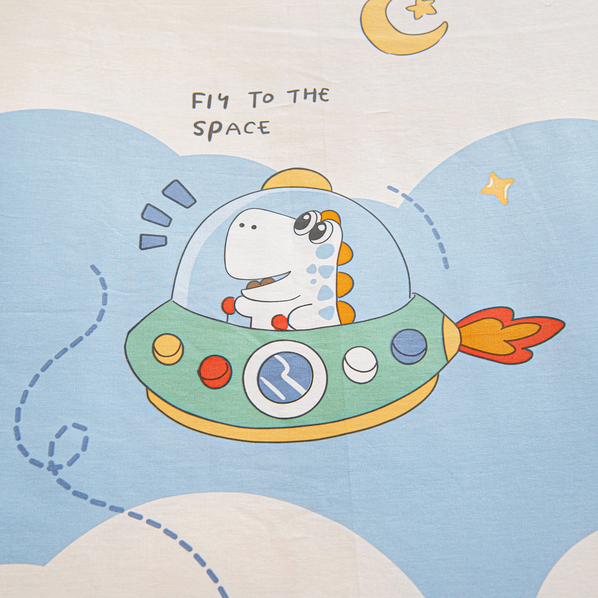 91家纺网 家纺一手货源 找家纺 乐秀家纺 2026新款全棉幼儿园被子三件套卡通纯棉被套被芯六件套 晚安宝贝