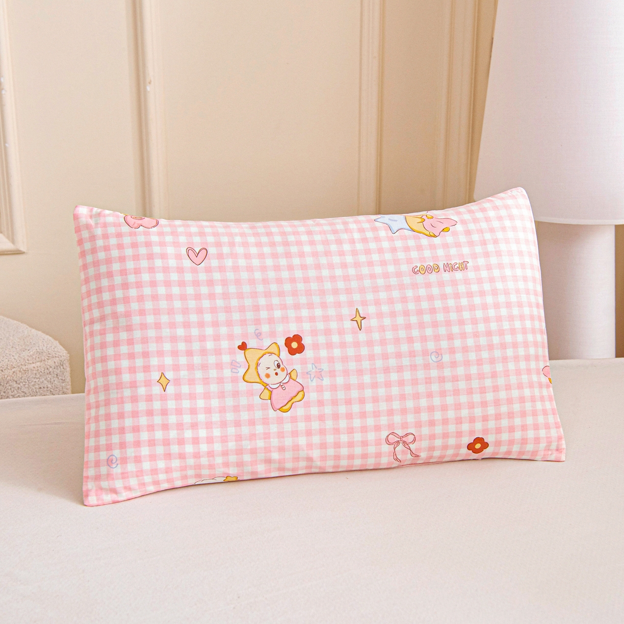 91家纺网 家纺一手货源 找家纺 乐秀家纺 2026新款全棉幼儿园被子三件套卡通纯棉被套被芯六件套 熊猫嬉戏