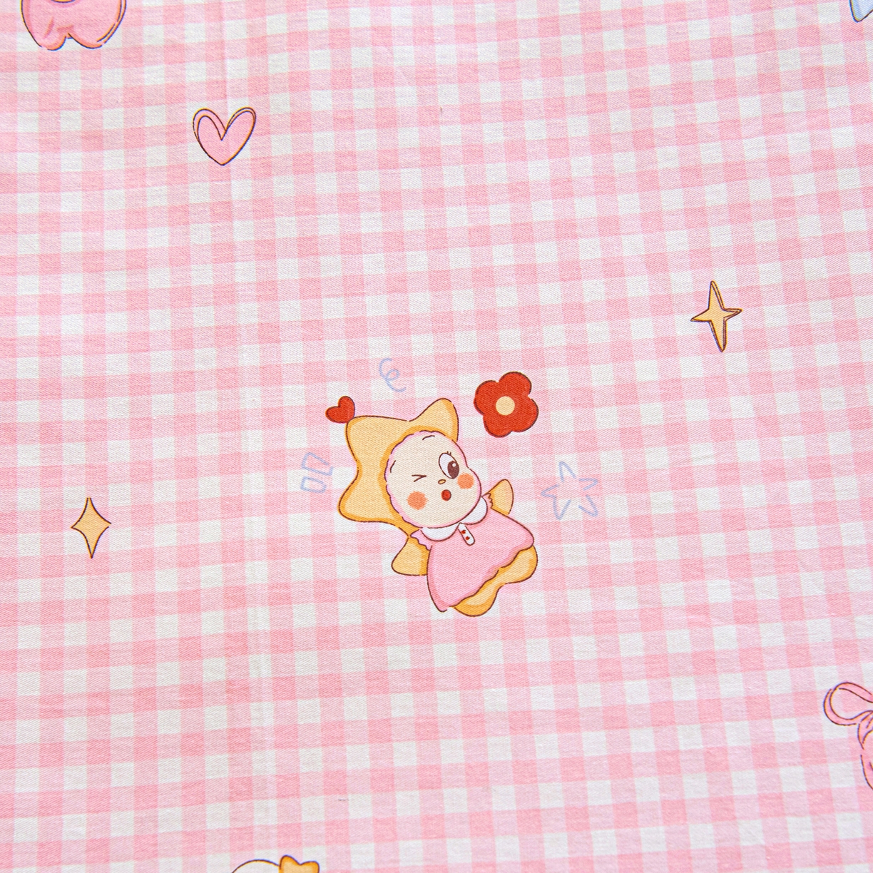 91家纺网 家纺一手货源 找家纺 乐秀家纺 2026新款全棉幼儿园被子三件套卡通纯棉被套被芯六件套 熊猫嬉戏