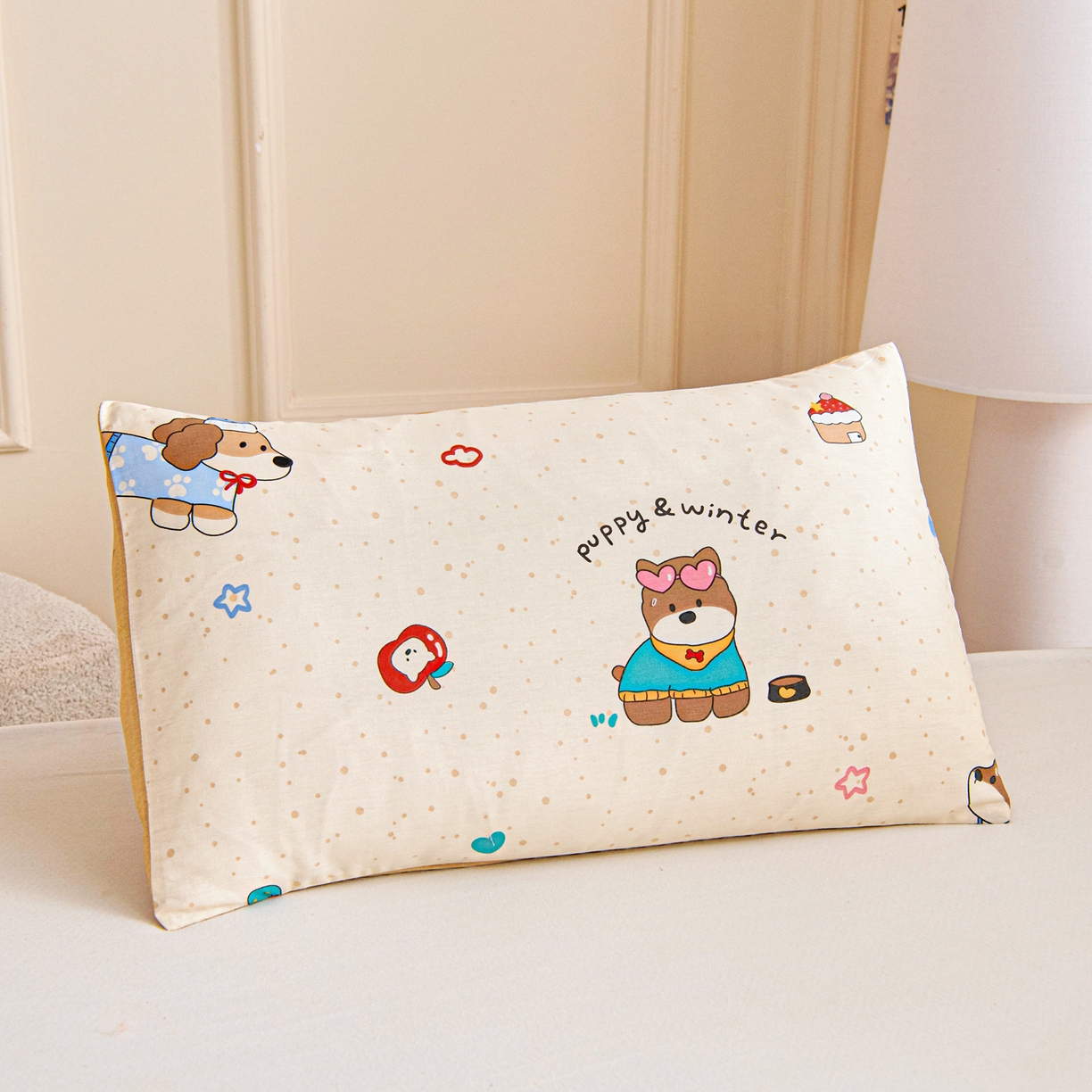 91家纺网 家纺一手货源 找家纺 乐秀家纺 2026新款全棉幼儿园被子三件套卡通纯棉被套被芯六件套 汪汪派对