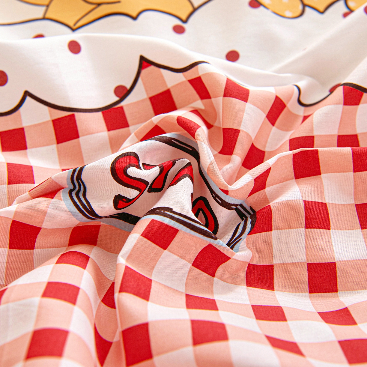 91家纺网 家纺一手货源 找家纺 乐秀家纺 2026新款全棉幼儿园被子三件套卡通纯棉被套被芯六件套 星星漫游记