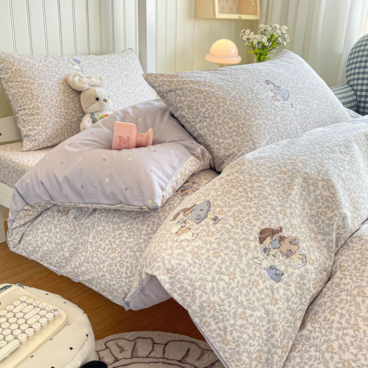 91家纺网 家纺一手货源 找家纺 （总）寻米 2026新款春夏13070印花三件套单品系列-单被套