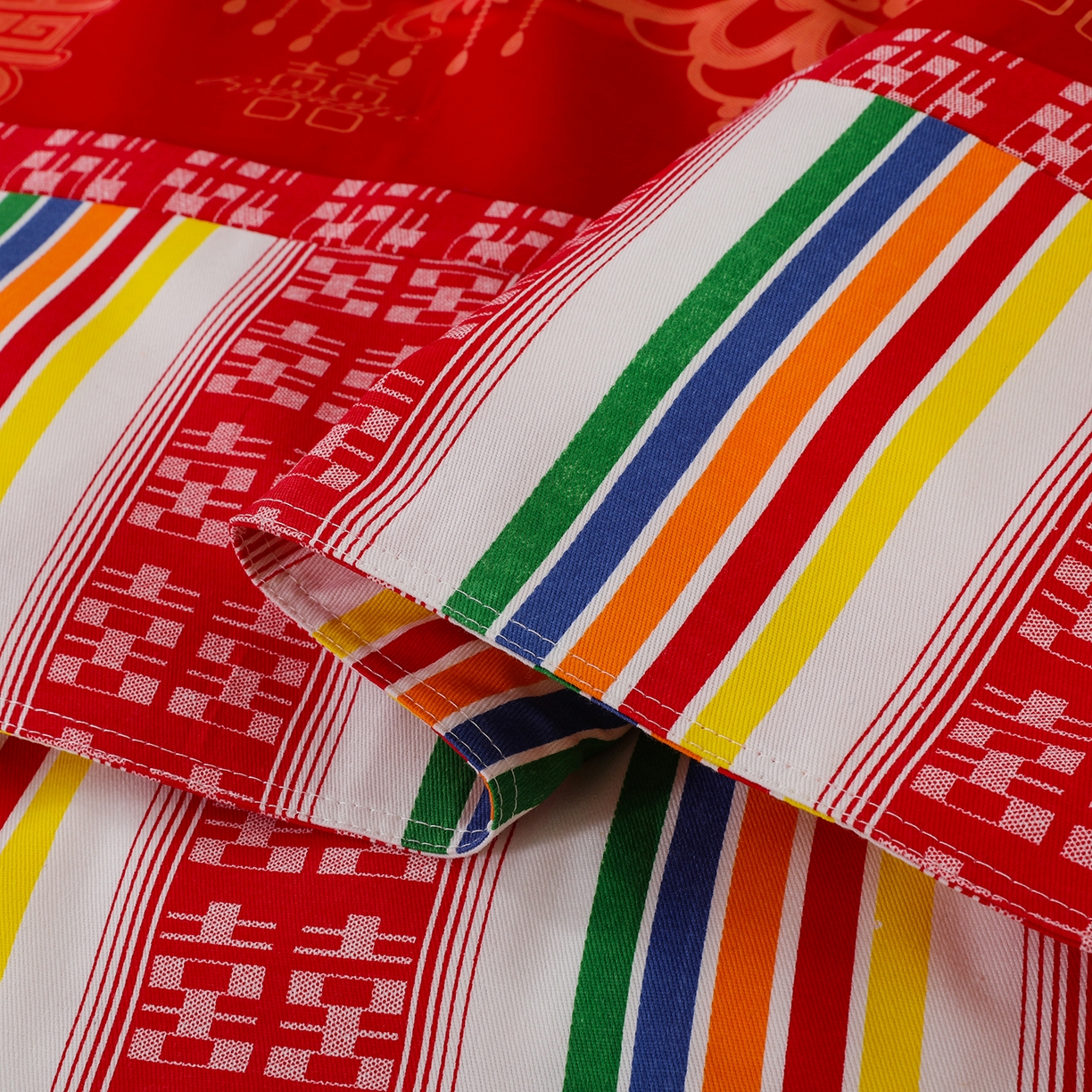 91家纺网 家纺一手货源 找家纺 （总）浩情国际婚庆供货中心 2026新款高端婚庆经典结婚被单龙凤百子被套老粗布100%全棉纯棉大红长期供货