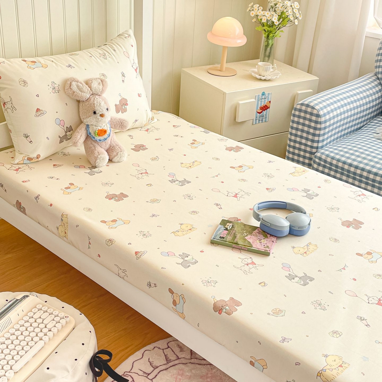 91家纺网 家纺一手货源 找家纺 寻米 2026新款春夏13070印花三件套单品系列-单被套 查理和小伙伴