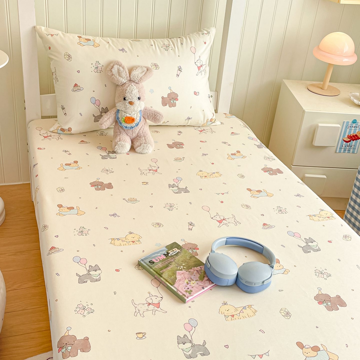 91家纺网 家纺一手货源 找家纺 寻米 2026新款春夏13070印花三件套单品系列-单被套 查理和小伙伴