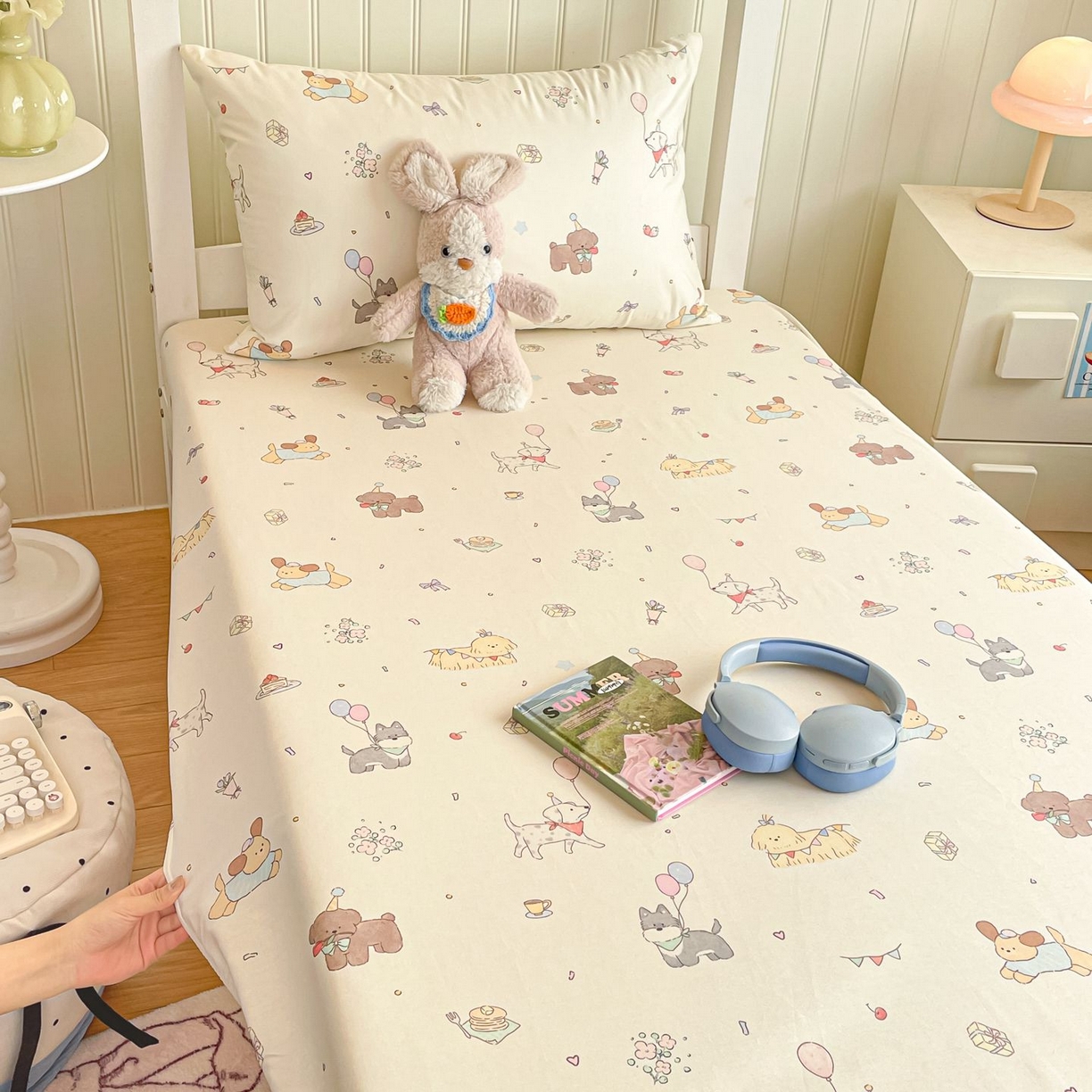 91家纺网 家纺一手货源 找家纺 寻米 2026新款春夏13070印花三件套单品系列-单被套 查理和小伙伴