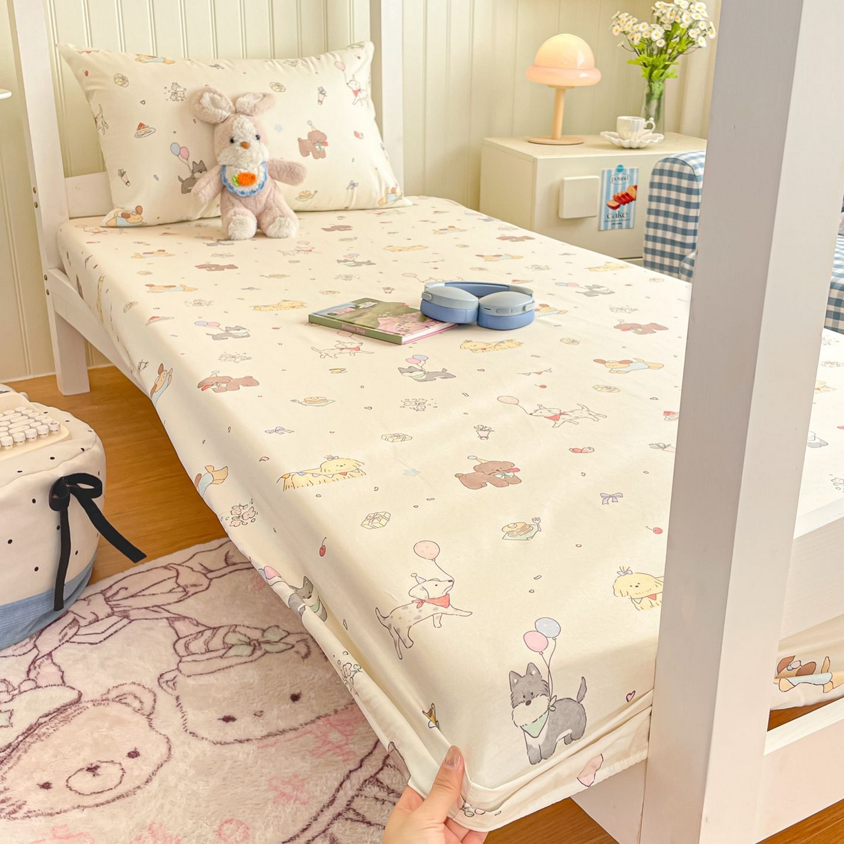 91家纺网 家纺一手货源 找家纺 寻米 2026新款春夏13070印花三件套单品系列-单被套 查理和小伙伴