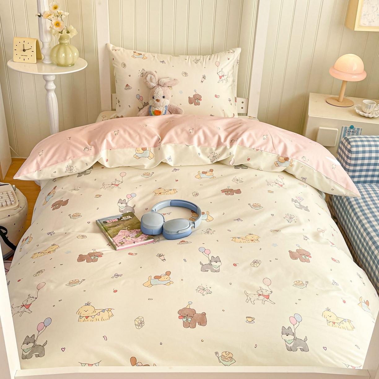 91家纺网 家纺一手货源 找家纺 寻米 2026新款春夏13070印花三件套单品系列-单被套 查理和小伙伴