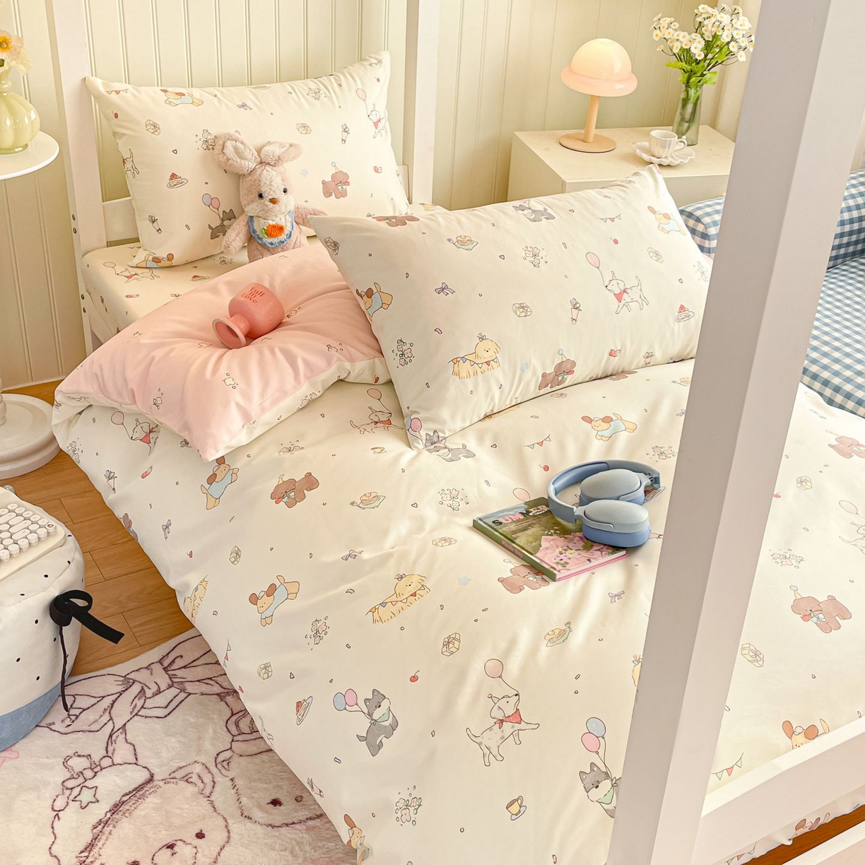 91家纺网 家纺一手货源 找家纺 寻米 2026新款春夏13070印花三件套单品系列-单被套 查理和小伙伴